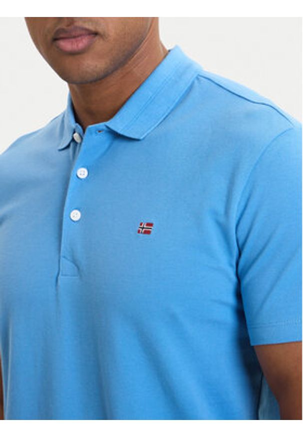 Napapijri Polo Ealis NP0A4H8B Niebieski Regular Fit. Typ kołnierza: polo. Kolor: niebieski. Materiał: bawełna