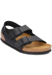 Buty do chodzenia męskie Birkenstock Milano. Zapięcie: klamry. Kolor: brązowy, wielokolorowy. Materiał: syntetyk, tkanina, materiał. Szerokość cholewki: normalna. Sport: turystyka piesza