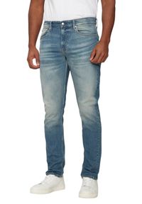 Calvin Klein - CALVIN KLEIN Niebieskie męskie jeansy Skinny, Rozmiar 34/34. Kolor: niebieski #4