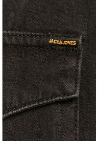 Jack & Jones - Koszula jeansowa. Okazja: na co dzień. Typ kołnierza: kołnierzyk klasyczny. Kolor: czarny. Materiał: jeans. Długość: krótkie. Wzór: gładki. Styl: casual, klasyczny #2