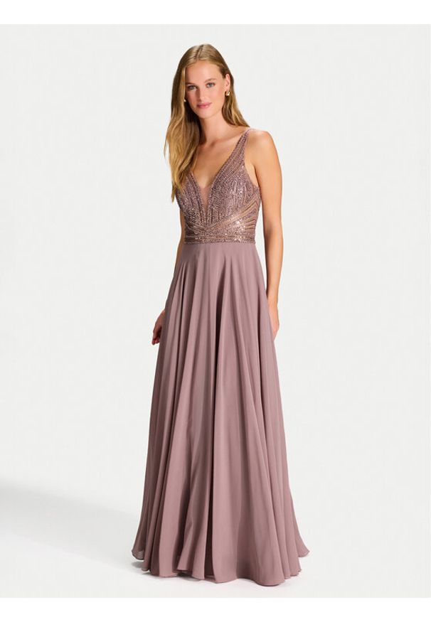 Hey Kyla Sukienka wieczorowa 5AG015HK Różowy Regular Fit. Kolor: różowy. Materiał: syntetyk. Styl: wizytowy