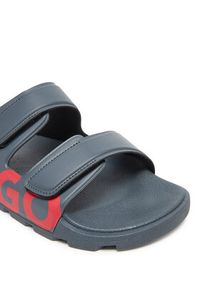 Hugo - HUGO Klapki Evander 50542042 Szary. Kolor: szary. Materiał: skóra #5