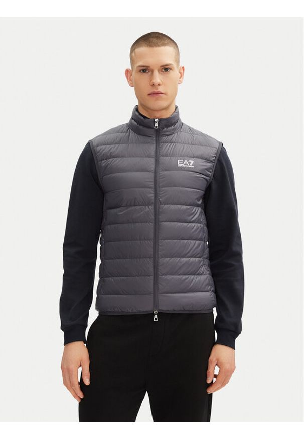 EA7 Emporio Armani Kamizelka 8NPQ06 PNGPZ U8115 Szary Regular Fit. Kolor: szary. Materiał: syntetyk