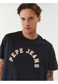 Pepe Jeans T-Shirt Westend Tee PM509124 Granatowy Regular Fit. Kolor: niebieski. Materiał: bawełna