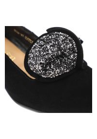 Czarne Czółenka S.Barski Eleganckie Buty Damskie Z Broszką. Kolor: czarny. Szerokość cholewki: normalna. Wzór: aplikacja. Obcas: na obcasie. Styl: elegancki. Wysokość obcasa: średni #7