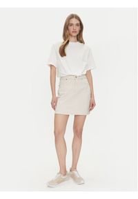 Vero Moda Spódnica jeansowa Tessa 10301536 Écru Regular Fit. Materiał: bawełna #4