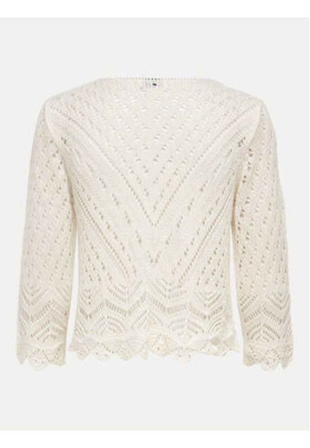JDY Sweter New Sun 15212788 Biały Regular Fit. Kolor: biały. Materiał: syntetyk