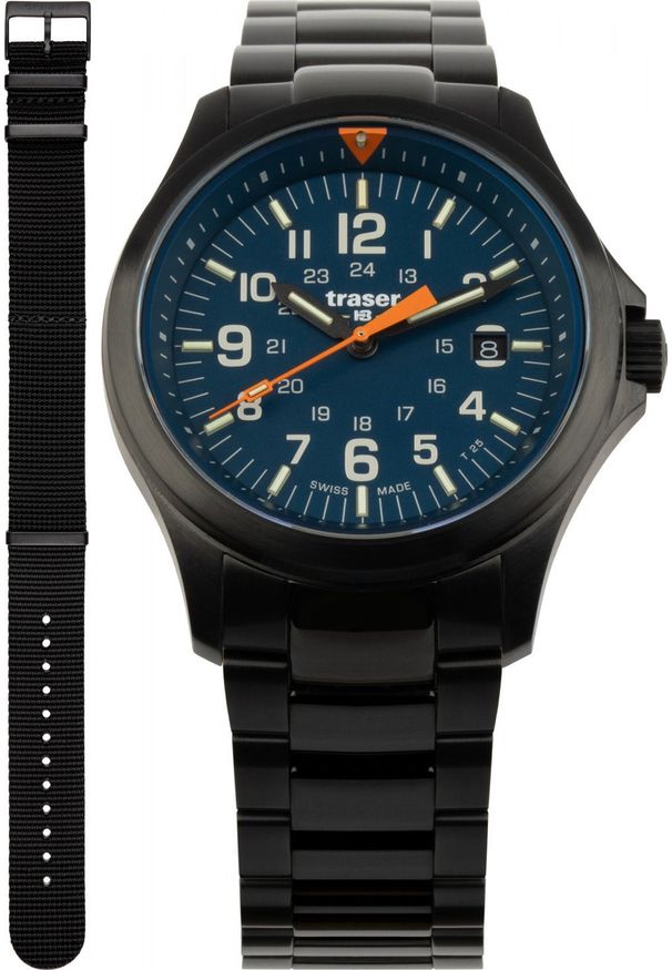 Zegarek Traser Zegarek męski Traser TS-111070 czarny. Kolor: czarny