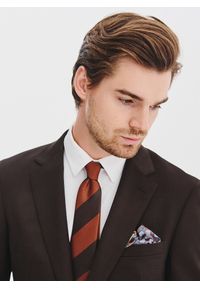 Pako Lorente - PAKO LORENTE - Brązowy garnitur męski. Kolor: brązowy. Materiał: wełna, poliester #10