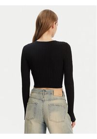 only - ONLY Sweter Meddi 15339582 Czarny Cropped Fit. Kolor: czarny. Materiał: wiskoza #5