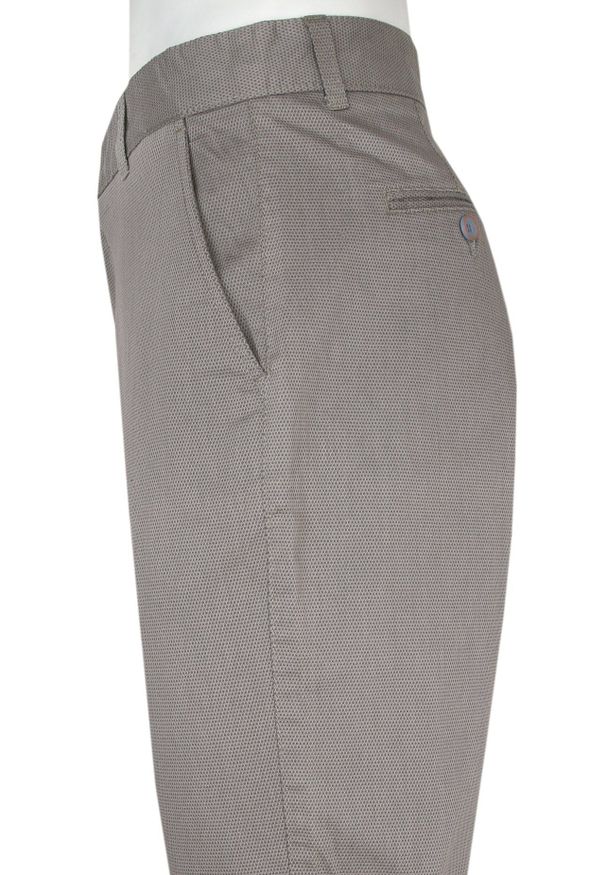Spodnie Męskie Ravanelli - Slim Fit - Beżowe. Kolor: beżowy, brązowy, wielokolorowy. Materiał: bawełna, poliester