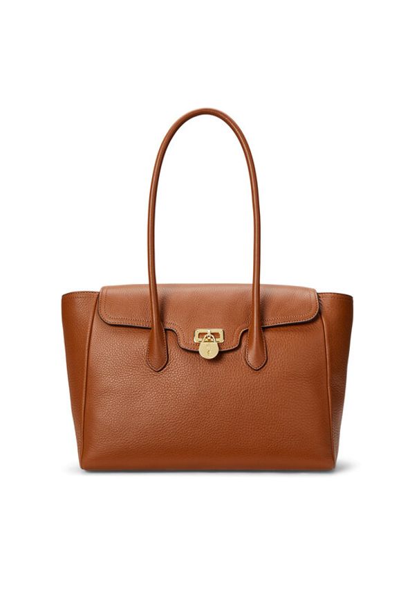 Lauren Ralph Lauren - LAUREN RALPH LAUREN Torebka 431966862002 Brązowy. Kolor: brązowy. Materiał: skórzane