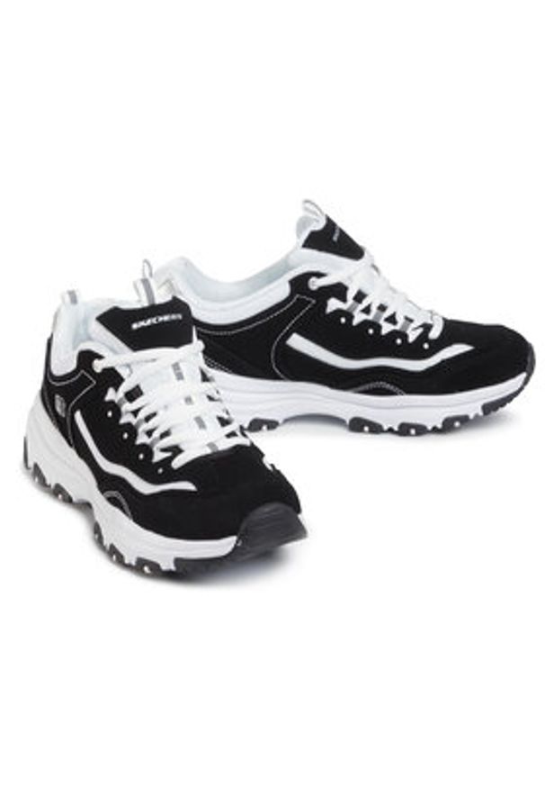 skechers - Skechers Sneakersy I-Conik 88888250/BKW Czarny. Kolor: czarny. Materiał: skóra
