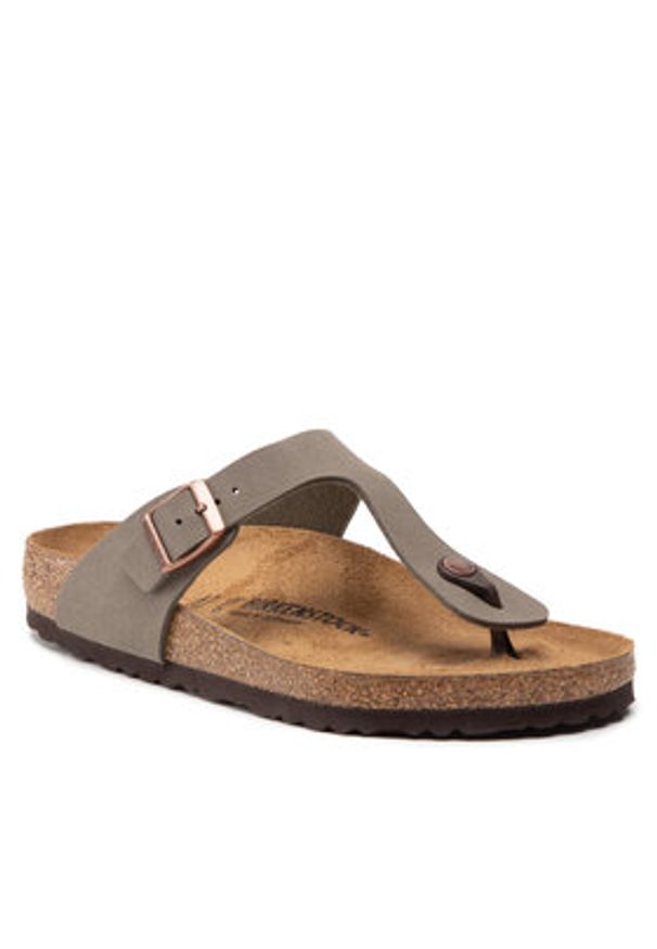 Birkenstock Japonki Gizeh 0043391 Szary. Kolor: szary. Materiał: skóra