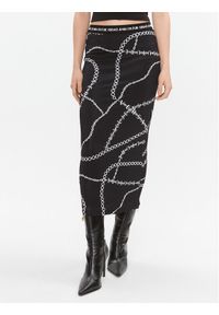Versace Jeans Couture Spódnica ołówkowa 75HAE8A6 Czarny Slim Fit. Kolor: czarny. Materiał: wiskoza