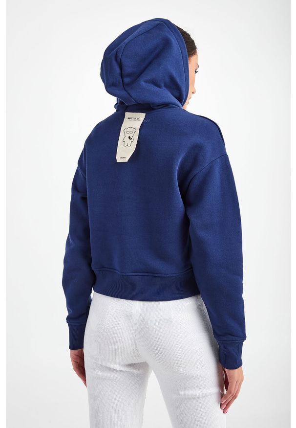 Emporio Armani - BLUZA EMPORIO ARMANI. Typ kołnierza: kaptur. Długość: krótkie. Wzór: haft, nadruk