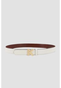 Karl Lagerfeld - KARL LAGERFELD Biały damski pasek K/lock, Rozmiar 95. Kolor: biały