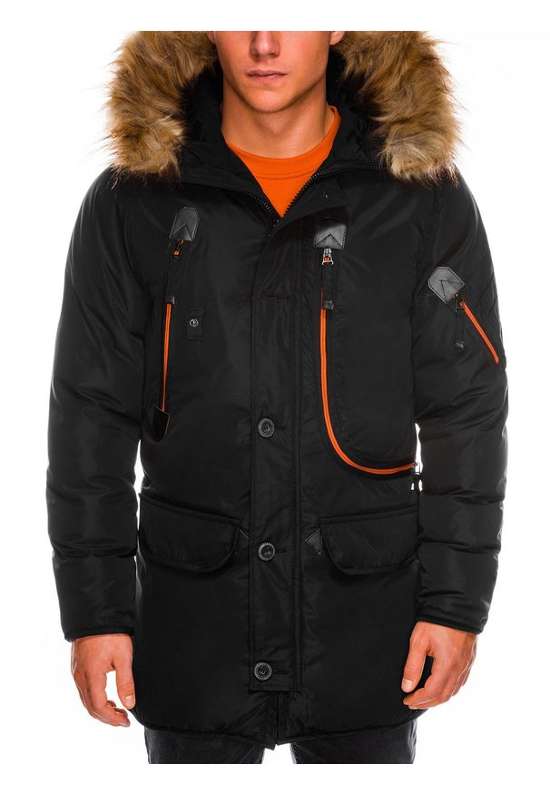 Czarna kurtka Ombre Clothing na zimę