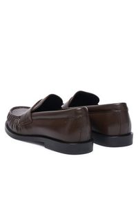 Calvin Klein Lordsy Round Loafer Lth HW0HW03126 Brązowy ciemny. Kolor: brązowy. Materiał: skóra #4