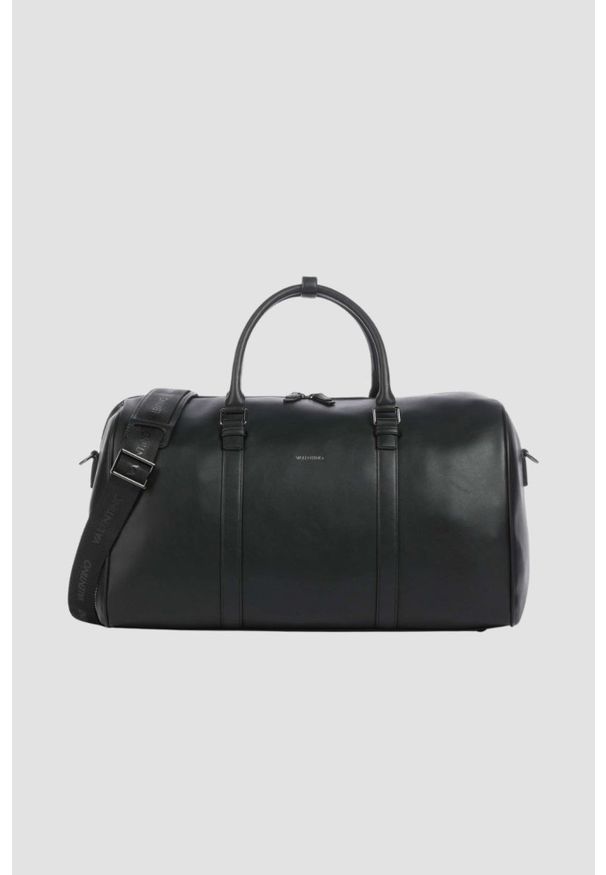 Valentino by Mario Valentino - VALENTINO Czarna torba podróżna z ekoskóry Horizon. Kolor: czarny. Materiał: skóra ekologiczna
