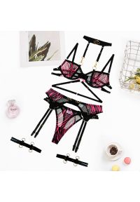 Intica - Komplet bielizny z paskami z elastanem Marie. Kolor: wielokolorowy. Materiał: elastan #1