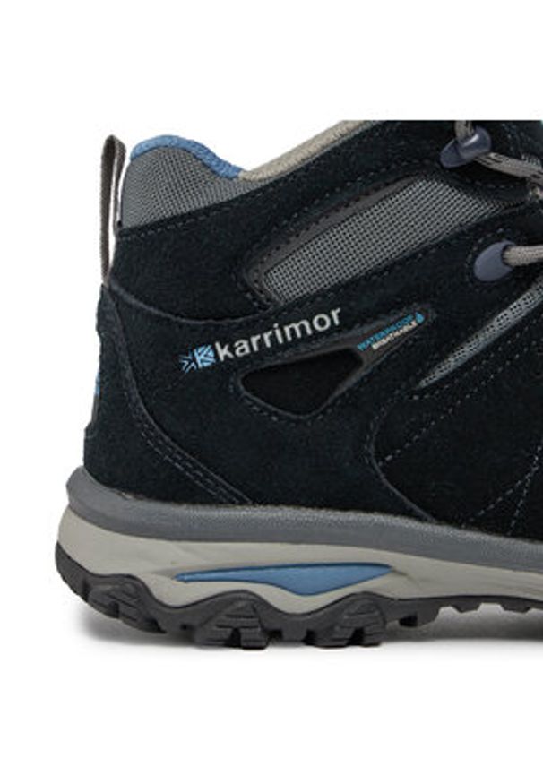 Karrimor Trekkingi Rona Mid K1075 Granatowy. Kolor: niebieski. Materiał: skóra, nubuk