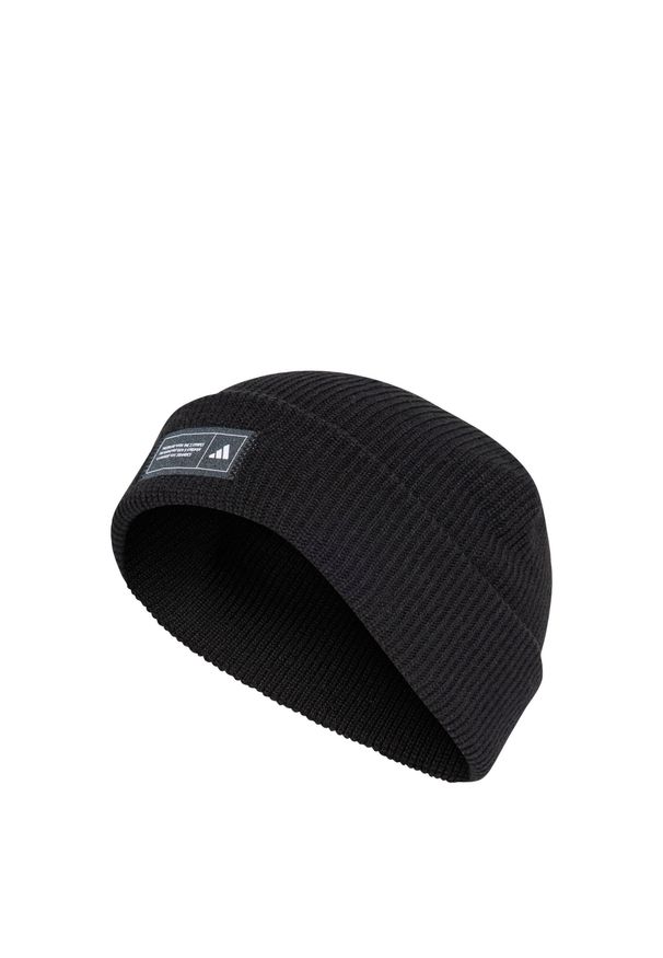 Adidas - Czapka typu beanie Essentials Cuffed. Kolor: biały, wielokolorowy, czarny. Materiał: dzianina