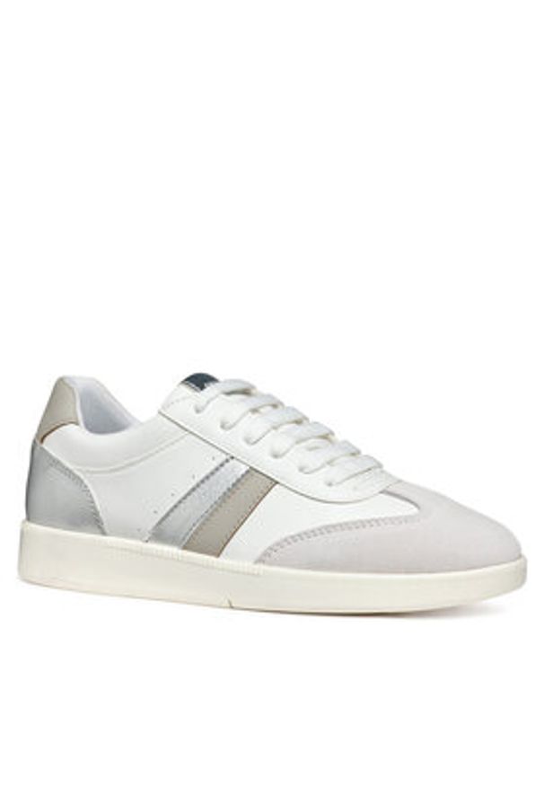 Geox Sneakersy D Meleda D55UGB 05422 C1352 Biały. Kolor: biały. Materiał: skóra