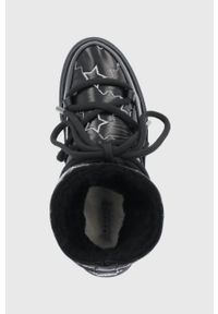 Inuikii Śniegowce kolor czarny. Nosek buta: okrągły. Zapięcie: sznurówki. Kolor: czarny. Materiał: wełna, guma #4