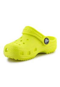 Chodaki Crocs Classic Clog Jr 206990-76M żółte. Zapięcie: pasek. Kolor: żółty. Materiał: materiał. Wzór: paski. Sezon: lato #2