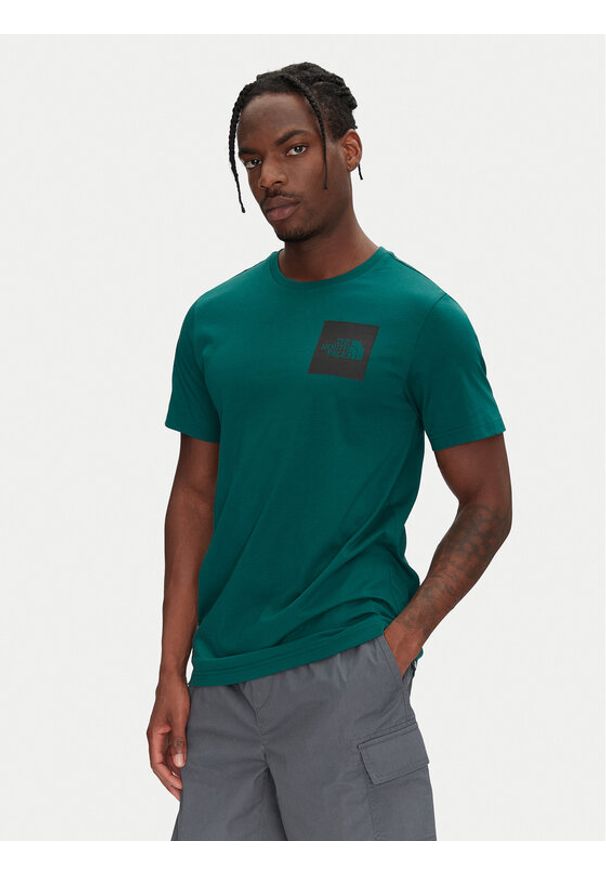 The North Face T-Shirt SS Fine NF0A8A6M Zielony Regular Fit. Kolor: zielony. Materiał: bawełna, syntetyk