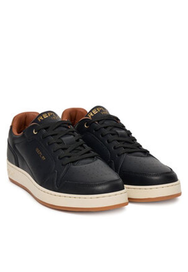 Replay - REPLAY Sneakersy GMZ3B.000.C0030L Czarny. Kolor: czarny. Materiał: skóra