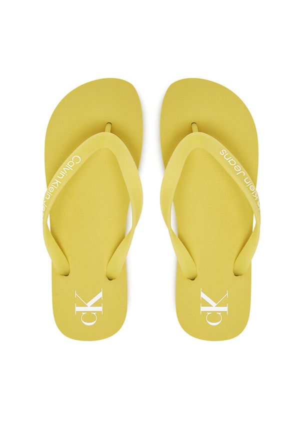 Japonki Calvin Klein Jeans. Kolor: żółty