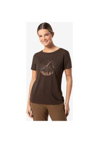 Koszulka z krótkim rękawkiem damska SUPER.NATURAL Mountain Losee Tee. Kolor: brązowy. Długość rękawa: krótki rękaw. Długość: krótkie