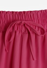 Born2be - Ciemnofioletowe Szerokie Spodnie z Wysokim Stanem Wiskozą i Gumką w Pasie Criseldas. Okazja: na co dzień, do pracy, na spotkanie biznesowe. Stan: podwyższony. Kolor: fioletowy. Materiał: wiskoza. Długość: długie. Styl: casual, biznesowy, elegancki #6