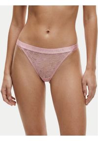 TOMMY HILFIGER - Tommy Hilfiger Stringi UW0UW06267 Różowy. Kolor: różowy. Materiał: syntetyk #1