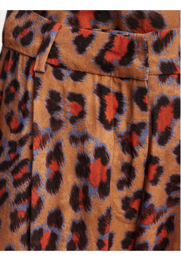 LOLA CASADEMUNT Spodnie palazzo MS2614002 Brązowy Wide Leg. Kolor: brązowy. Materiał: wiskoza