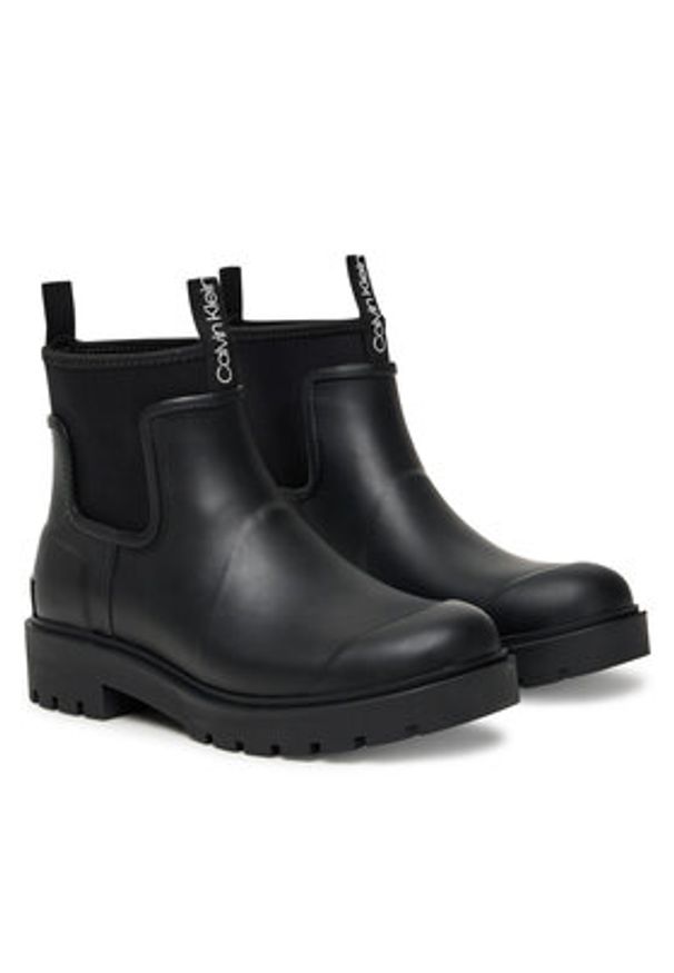 Calvin Klein Jeans Kalosze Combat Rain Boot YM0YM01376 Czarny. Kolor: czarny. Materiał: syntetyk
