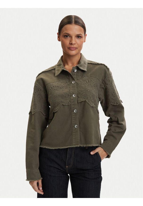 only - ONLY Kurtka przejściowa Elena 15232378 Zielony Regular Fit. Kolor: zielony. Materiał: bawełna