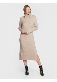 only - ONLY Sukienka dzianinowa Brandie 15214595 Beżowy Regular Fit. Kolor: beżowy. Materiał: syntetyk #4