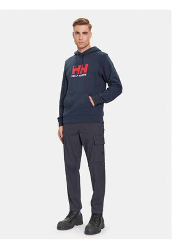 Helly Hansen Bluza HH Logo 54582 Granatowy Regular Fit. Kolor: niebieski. Materiał: bawełna