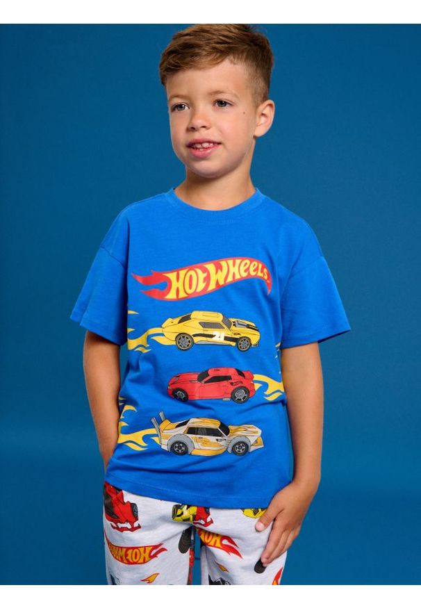 Sinsay - Koszulka Hot Wheels - mid blue