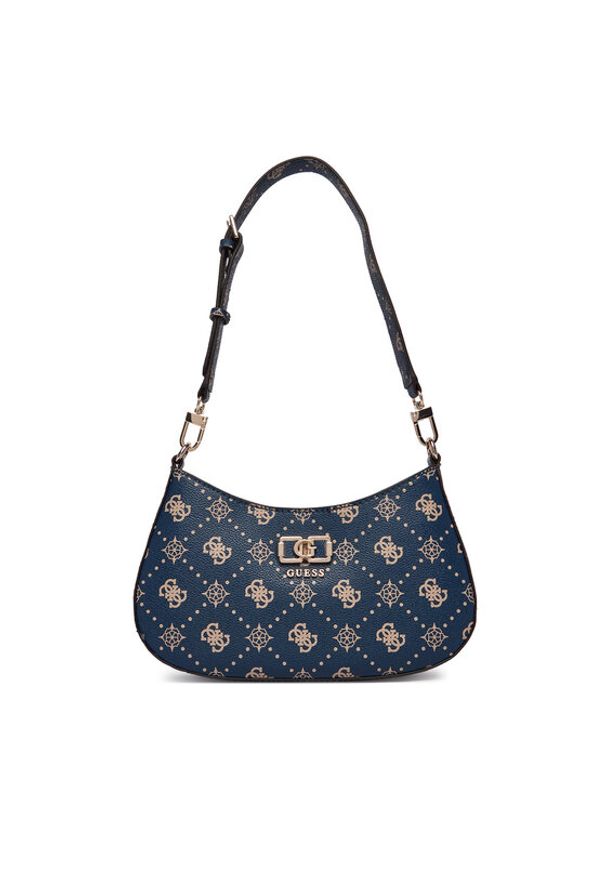 Guess Torebka Emelie Logo HWGP99 28180 Granatowy. Kolor: niebieski. Materiał: skórzane
