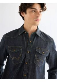 Wrangler - MĘSKA KOSZULA JEANSOWA WRANGLER WESTERN SHIRT CANYON 112378473. Materiał: jeans #2