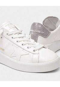 GOLDEN GOOSE - Białe sneakersy Pure. Okazja: na co dzień. Kolor: biały. Materiał: guma. Wzór: aplikacja #5