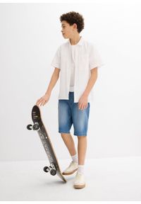 bonprix - Bermudy dżinsowe ze stretchem, Regular Fit (2 pary). Kolor: niebieski #2