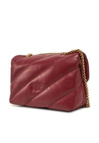 Pinko - PINKO Torebka Love Puff Mini Cl PE 25 PLTT 100039 A0F2 Bordowy. Kolor: czerwony. Materiał: skórzane