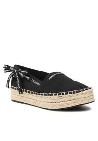 Espadryle Armani Exchange. Kolor: czarny. Materiał: materiał #1