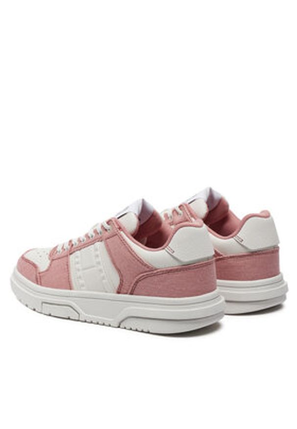 Tommy Jeans Sneakersy The Brooklyn Mix Media EN0EN02577 Różowy. Kolor: różowy. Materiał: skóra