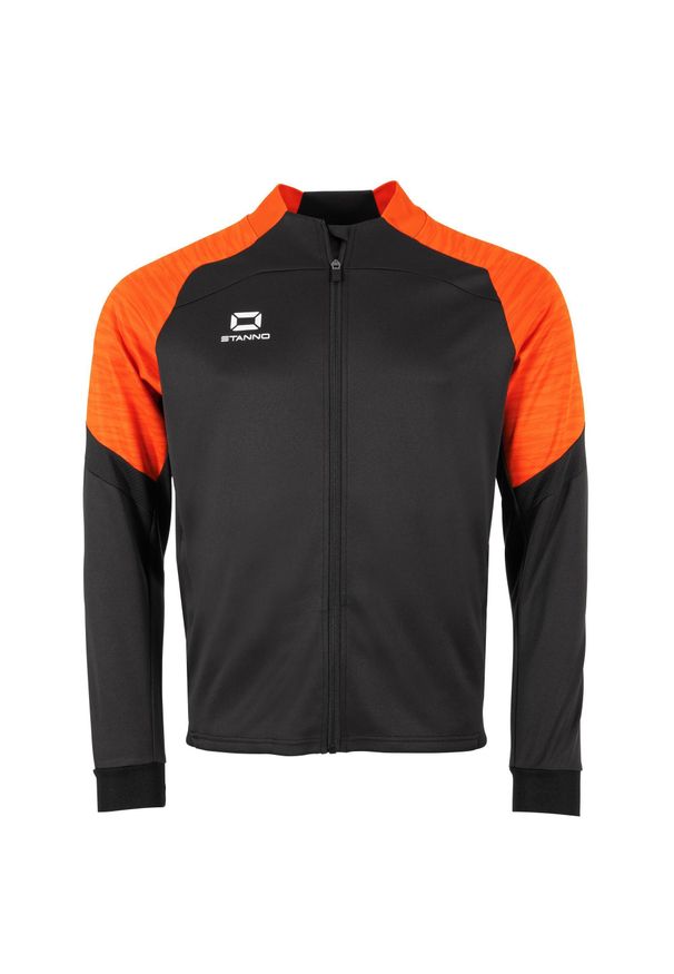 STANNO - Dziecięca bluza dresowa zapinana na zamek Stanno Bolt. Kolor: czarny, pomarańczowy, wielokolorowy. Materiał: dresówka. Sport: fitness